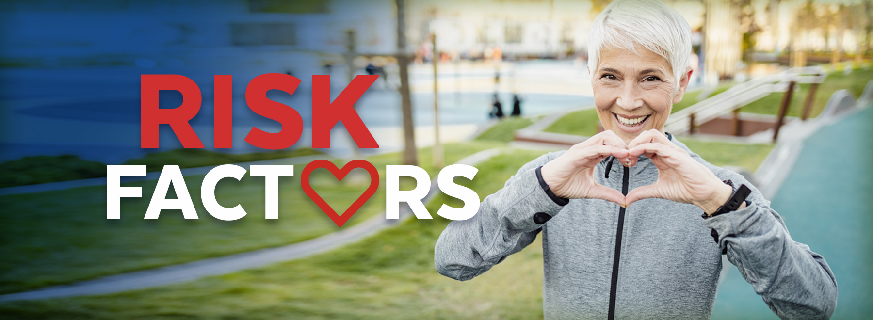 An older woman forming a heart shape with her hands, symbolizing awareness of cardiovascular health risks.